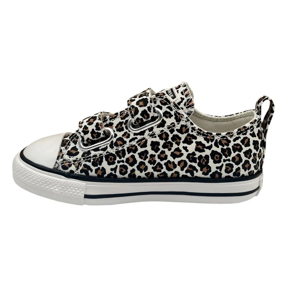 Converse Chuck Taylor Toddler Girls Slip-on Sneakers 9 Brown/White Leopard Print